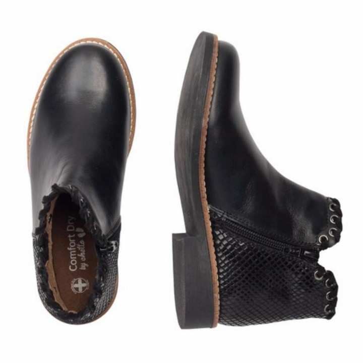 Botin de piel para niñas y adolescentes.