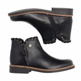 Botin de piel para niñas y adolescentes.