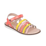 Sandalia en piel para niña colores con cierre de velcro para fácil ajuste.