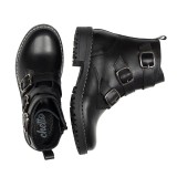 Botin negro  tres hebillas - vide moda-  100% piel