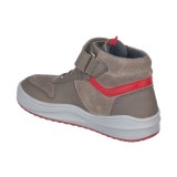 Botin niño  con velcro y cordones en piel