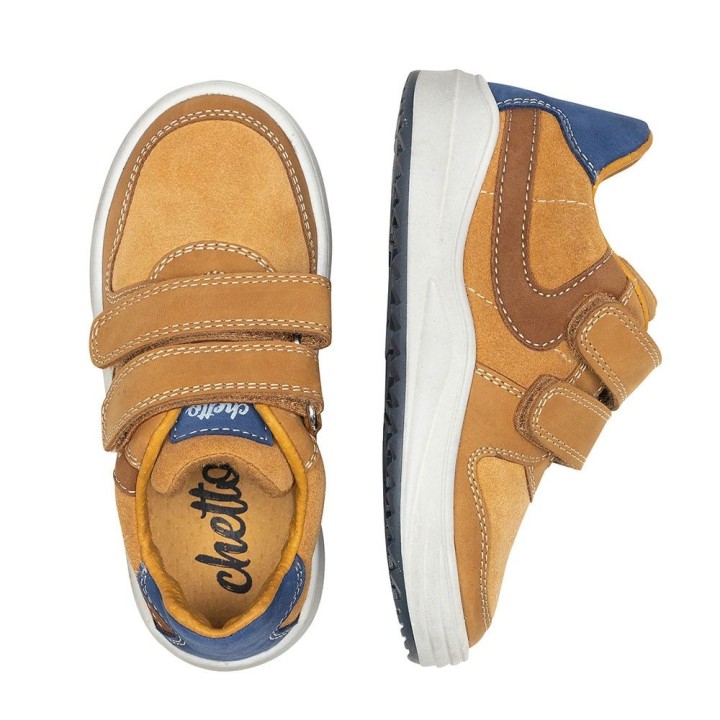 Zapato para niño de dos velcros 100% piel