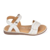 Sandalia Hawai Piel de Cabra. Velcro-Blanco
