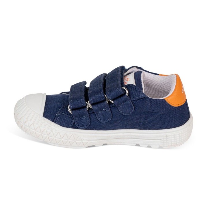 Deportivo tres velcros. Azul