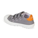 Deportivo tres velcros. Gris