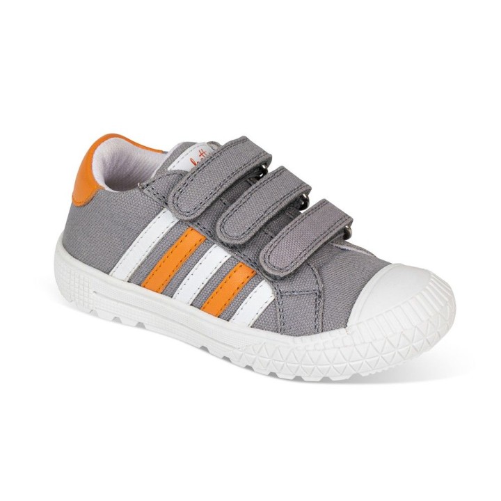 Deportivo tres velcros. Gris