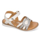 Sandalia en piel con velcro