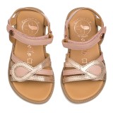 Sandalia en piel con velcro