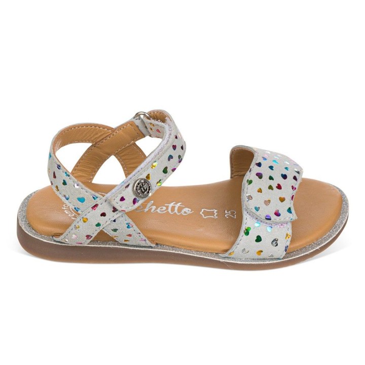 Sandalia de estampado corazones