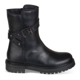 Bota lisa con hebilla cruzada