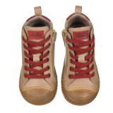 Botin de cordones en piel