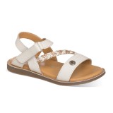Sandalia color blanca para NIÑA 100% piel