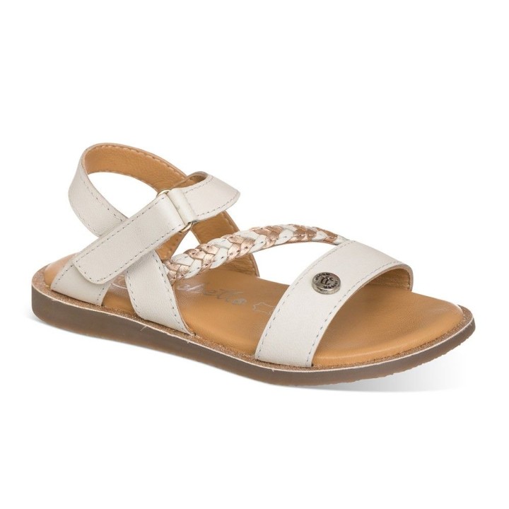 Sandalia color blanca para NIÑA 100% piel