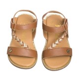Sandalia moka para NIÑA en piel