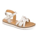 Sandalia blanca en piel para NIÑA, con suela moderna y cómoda