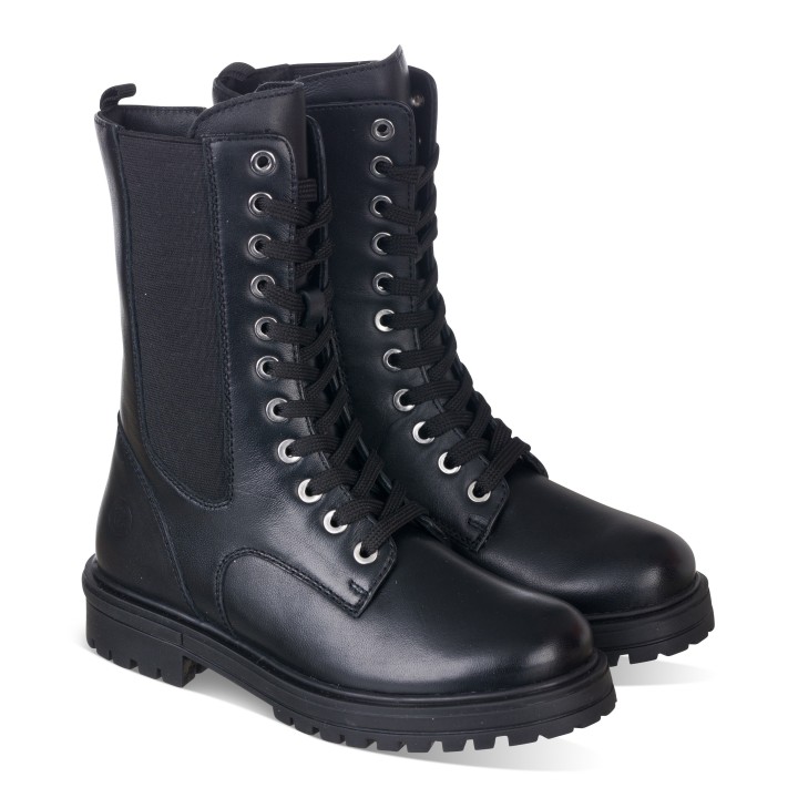 LINEA ELECTRA - BOTA MILITAR CON ELASTICO EN PIEL