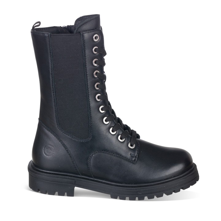 LINEA ELECTRA - BOTA MILITAR CON ELASTICO EN PIEL