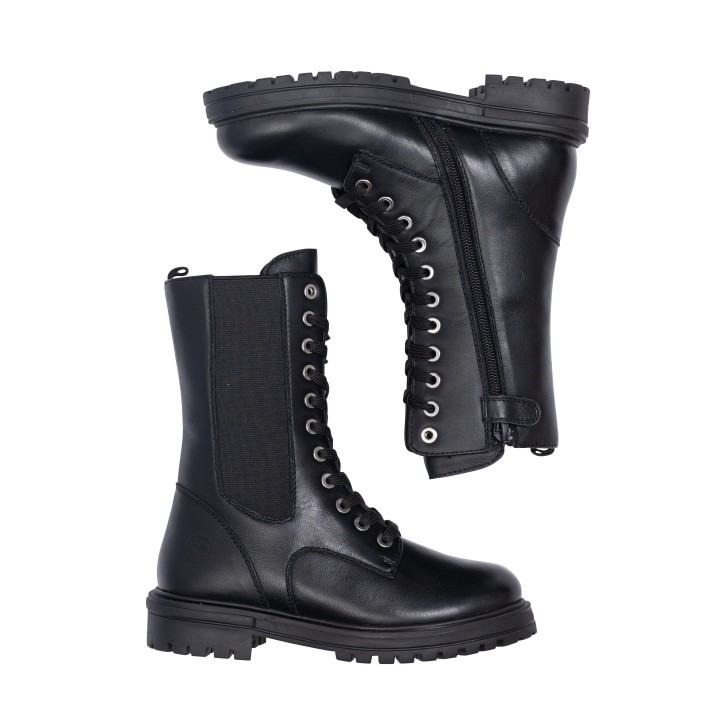 LINEA ELECTRA - BOTA MILITAR CON ELASTICO EN PIEL