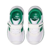 DEPORTIVO BAREFOOT BABY FREE - LONA BLANCO VERDE | FRESCURA Y DINAMISMO CON DETALLES EN VERDE.