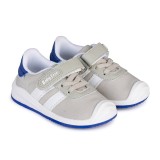 DEPORTIVO BAREFOOT BABY FREE - LONA GRIS | ESTILO URBANO, DOBLE BANDA BLANCA