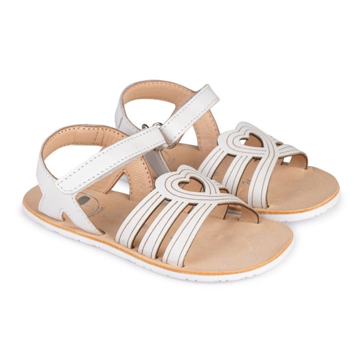 SANDALIA CORAZON BAREFOOT BLANCO - ELEGANCIA MINIMALISTA