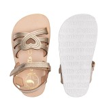 SANDALIA CORAZÓN BAREFOOT ORO - BRILLO SUTIL Y DISEÑO ROMÁNTICO