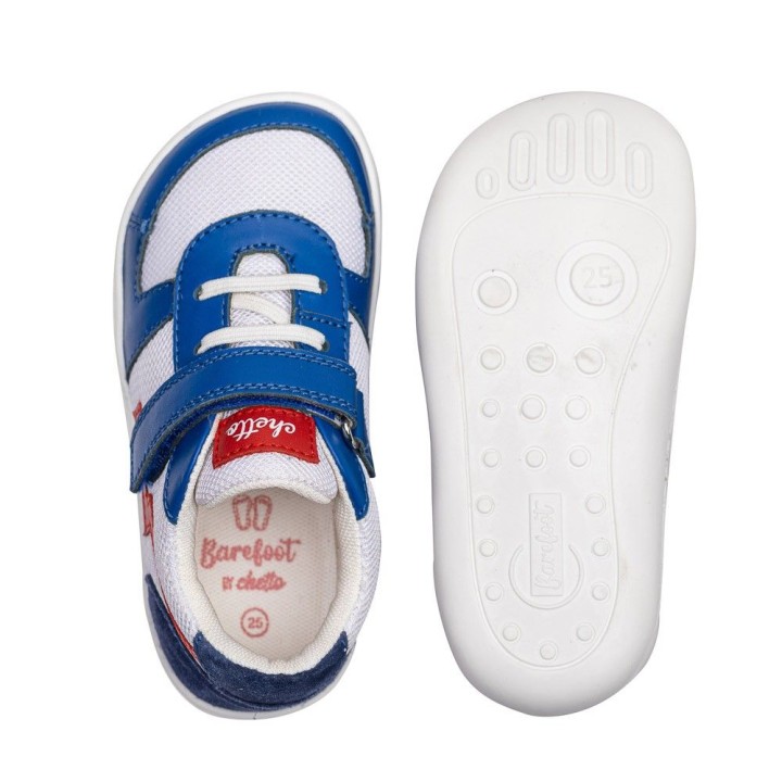 DEPORTIVO RAYO BAREFOOT BLANCO/AZUL – FRESCURA Y FLEXIBILIDAD