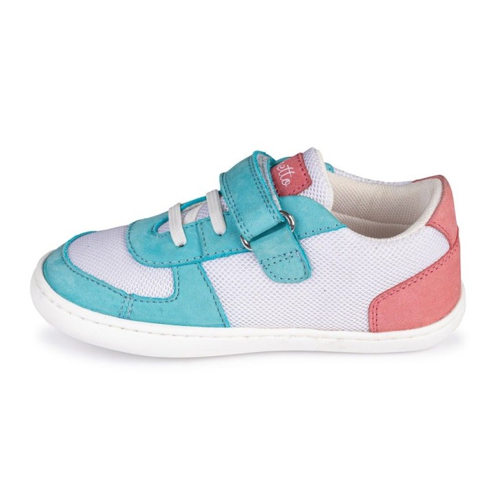 DEPORTIVO RAYO BAREFOOT BLANCO/TURQUESA – FRESCURA Y FLEXIBILIDAD