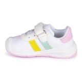 DEPORTIVO BAREFOOT BABY FREE - LONA BLANCO COLORES | SUAVIDAD Y ESTILO PASTEL CON DOBLE BANDA