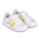 DEPORTIVO BAREFOOT BABY FREE - LONA BLANCO COLORES | SUAVIDAD Y ESTILO PASTEL CON DOBLE BANDA