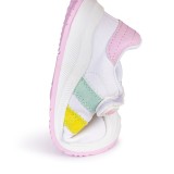 DEPORTIVO BAREFOOT BABY FREE - LONA BLANCO COLORES | SUAVIDAD Y ESTILO PASTEL CON DOBLE BANDA