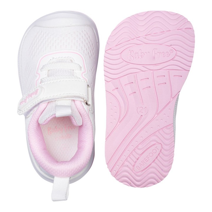 Deportiva Baby Free Blanco Rosa – Barefoot