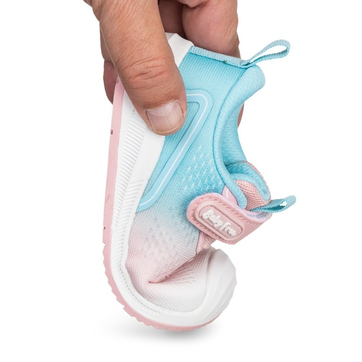 Deportiva Baby Free turquesa - rosa Barefoot