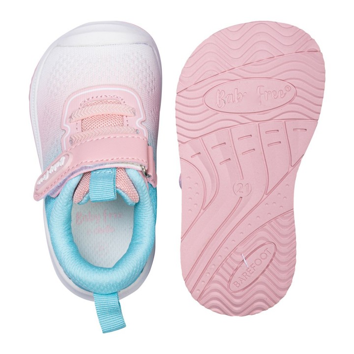 Deportiva Baby Free turquesa - rosa Barefoot
