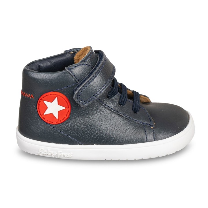 Botín Barefoot sin Drop Azul Marino con Estrella | Calz...