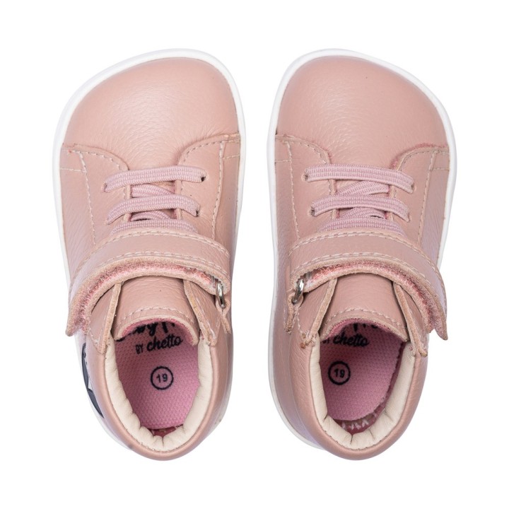 Botín Elegante Barefoot Piel Baby Free Rosa con Estrella | Calzado Infantil Respetuoso