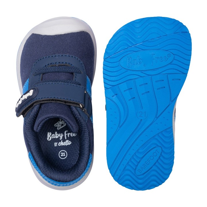 Deportiva Baby Free Doble Banda Azul - Barefoot