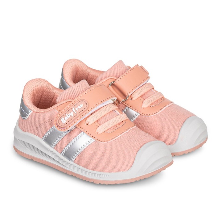 Deportiva Baby Free Doble Banda Rosa - Barefoot
