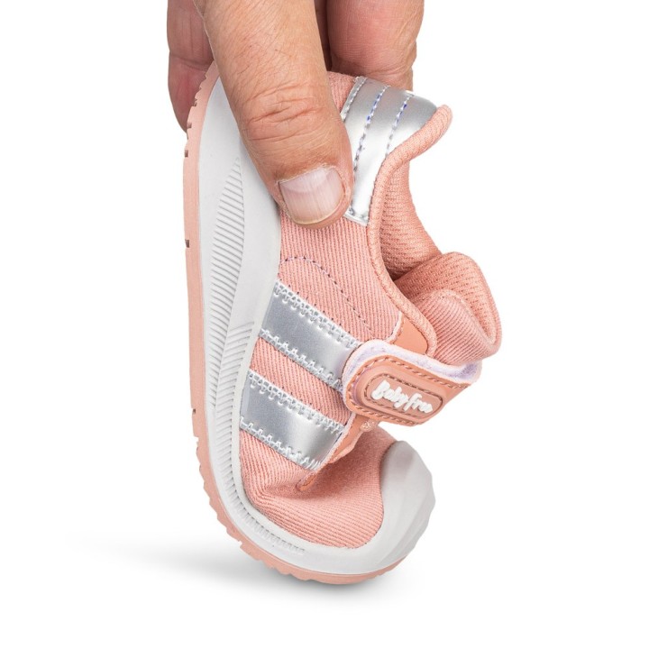 Deportiva Baby Free Doble Banda Rosa - Barefoot