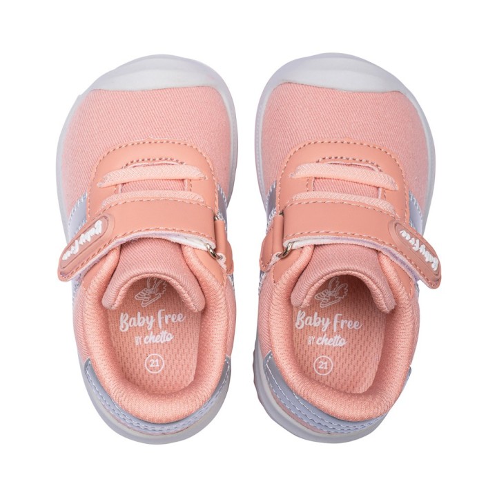 Deportiva Baby Free Doble Banda Rosa - Barefoot