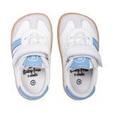 Calzado Barefoot Infantil - Blanco y Celeste