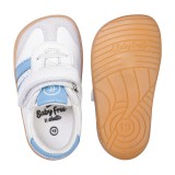 Calzado Barefoot Infantil - Blanco y Celeste
