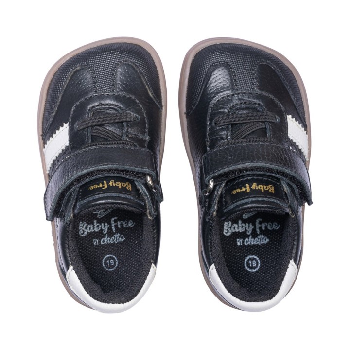 Zapatilla Barefoot Infantil Piel – Negro Urbano