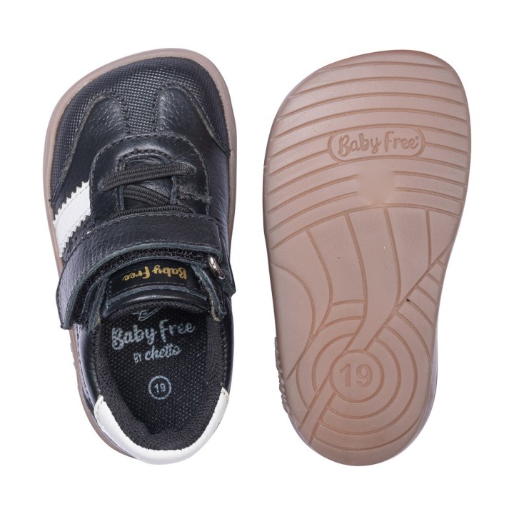 Zapatilla Barefoot Infantil Piel – Negro Urbano