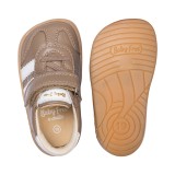 Zapatilla Barefoot Infantil Piel – Taupe