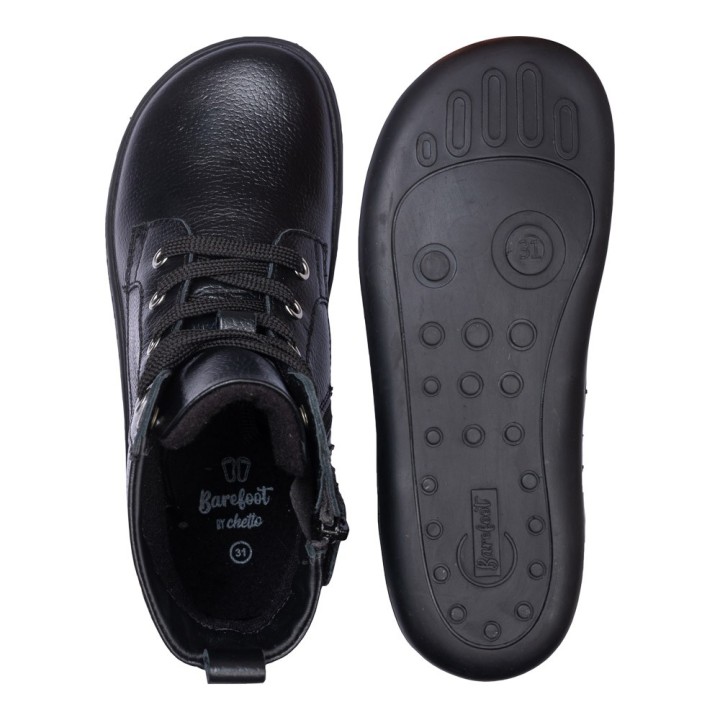 Bota Negra Barefoot Piel