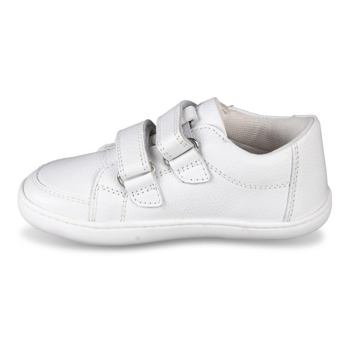 ZAPATILLAS BAREFOOT COLEGIALES PIEL BLANCO