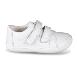 ZAPATILLAS BAREFOOT COLEGIALES PIEL BLANCO