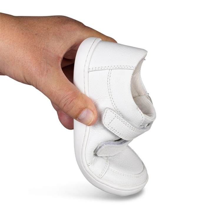 ZAPATILLAS BAREFOOT COLEGIALES PIEL BLANCO