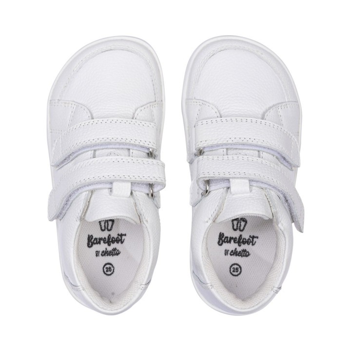 ZAPATILLAS BAREFOOT COLEGIALES PIEL BLANCO